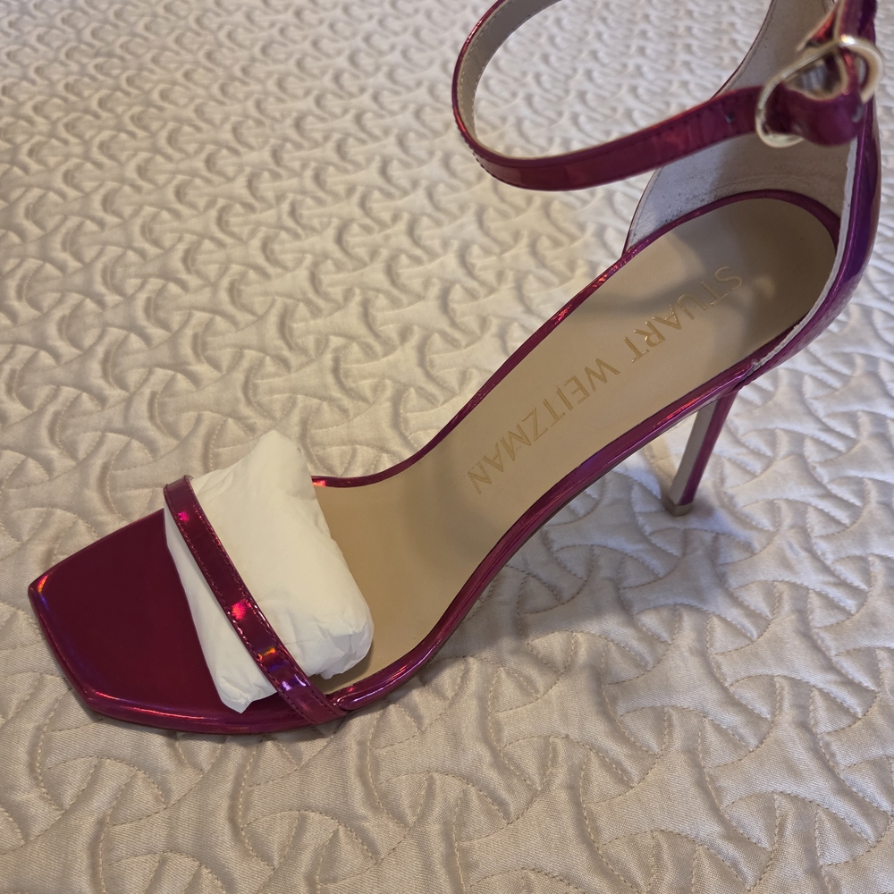 Stuart Weitzman Nudistcurve 100 Iridescent Women's Heels